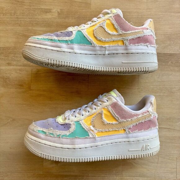 Nike Shoes - Nike Women's Air Force 1 Low Tear Away Pastel Distressed Arctic Punch Size 5